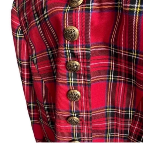 SAN REMO Vintage Gold Buttons Padded Shoulders Blazer Size 8 - Picture 7 of 8